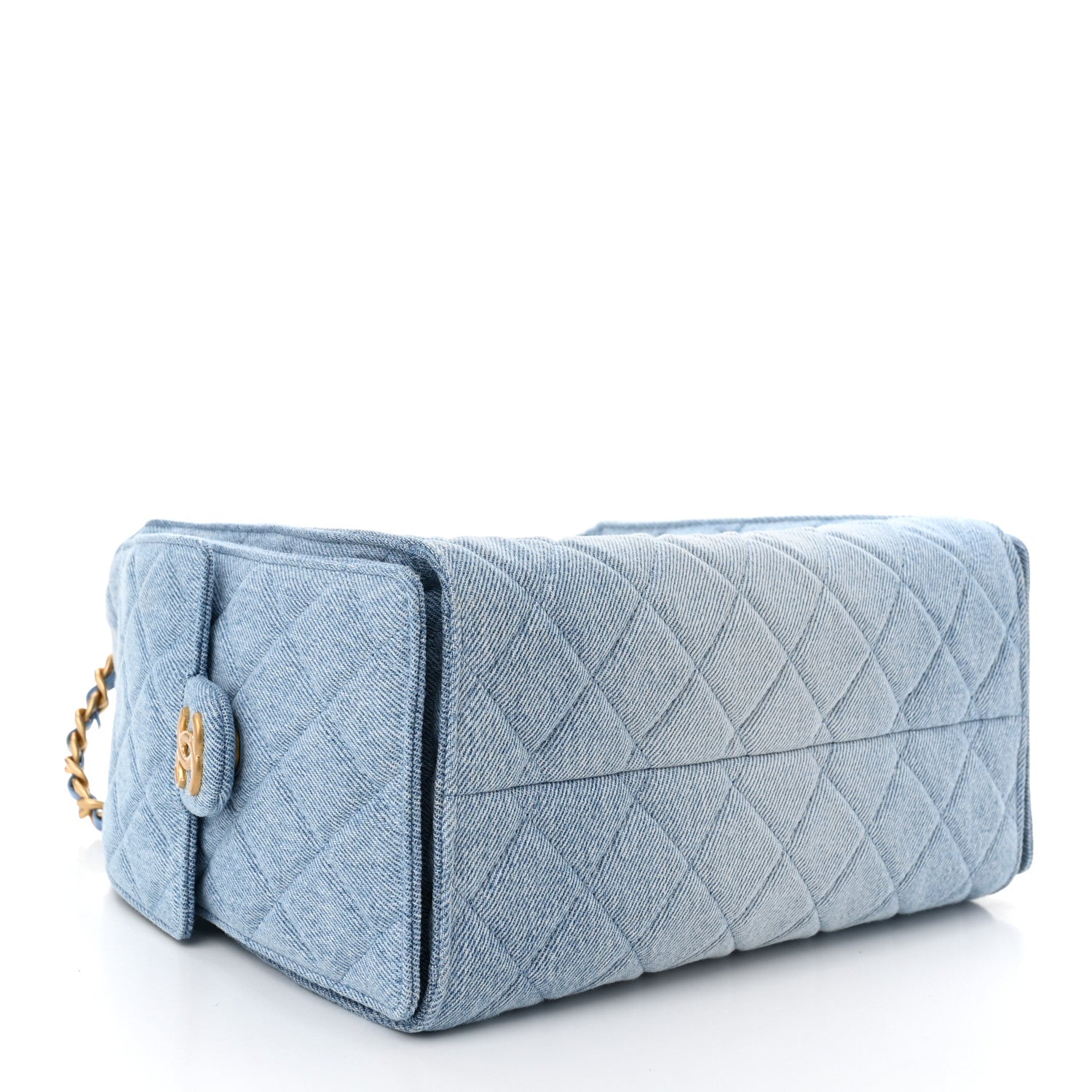 Chanel Washed Denim Quilted Small Chanel 25 Handbag Blue 4 of 11