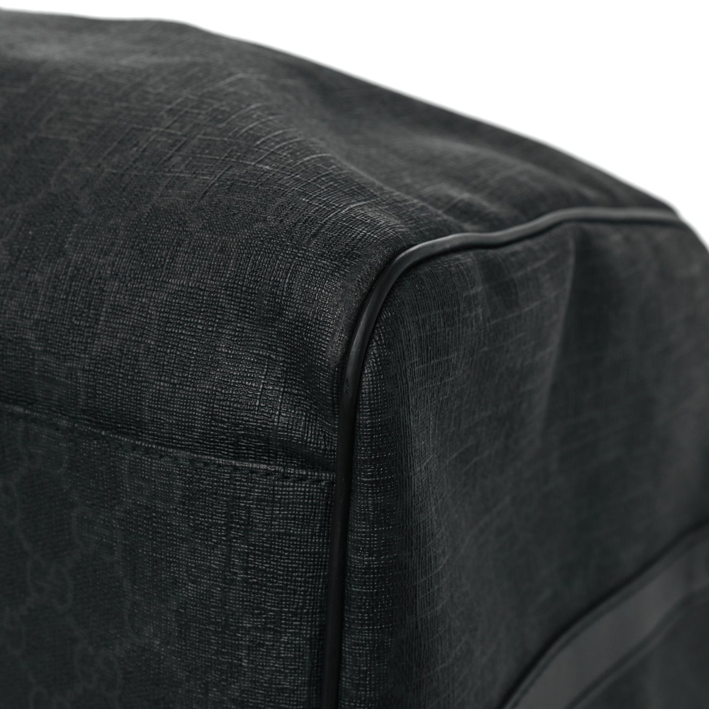 GG Supreme Monogram Medium Carry-On Duffle Bag Black Grey
