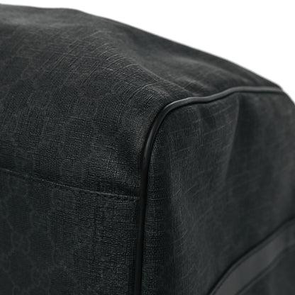 Gucci GG Supreme Monogram Medium Carry-On Duffle Bag Black Grey 10 of 12