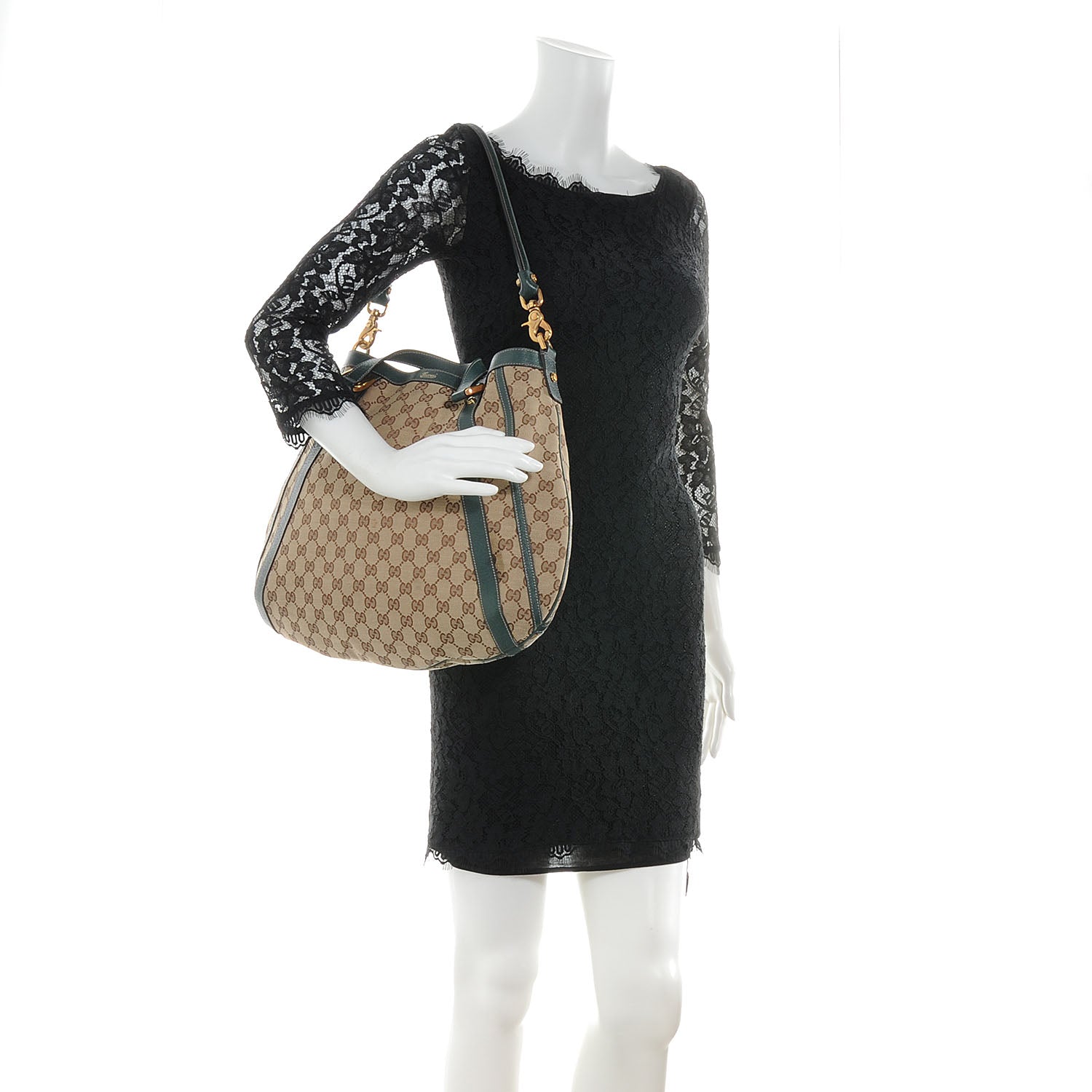 Gucci Monogram GG ABBEY Medium Tote Green 2 of 7