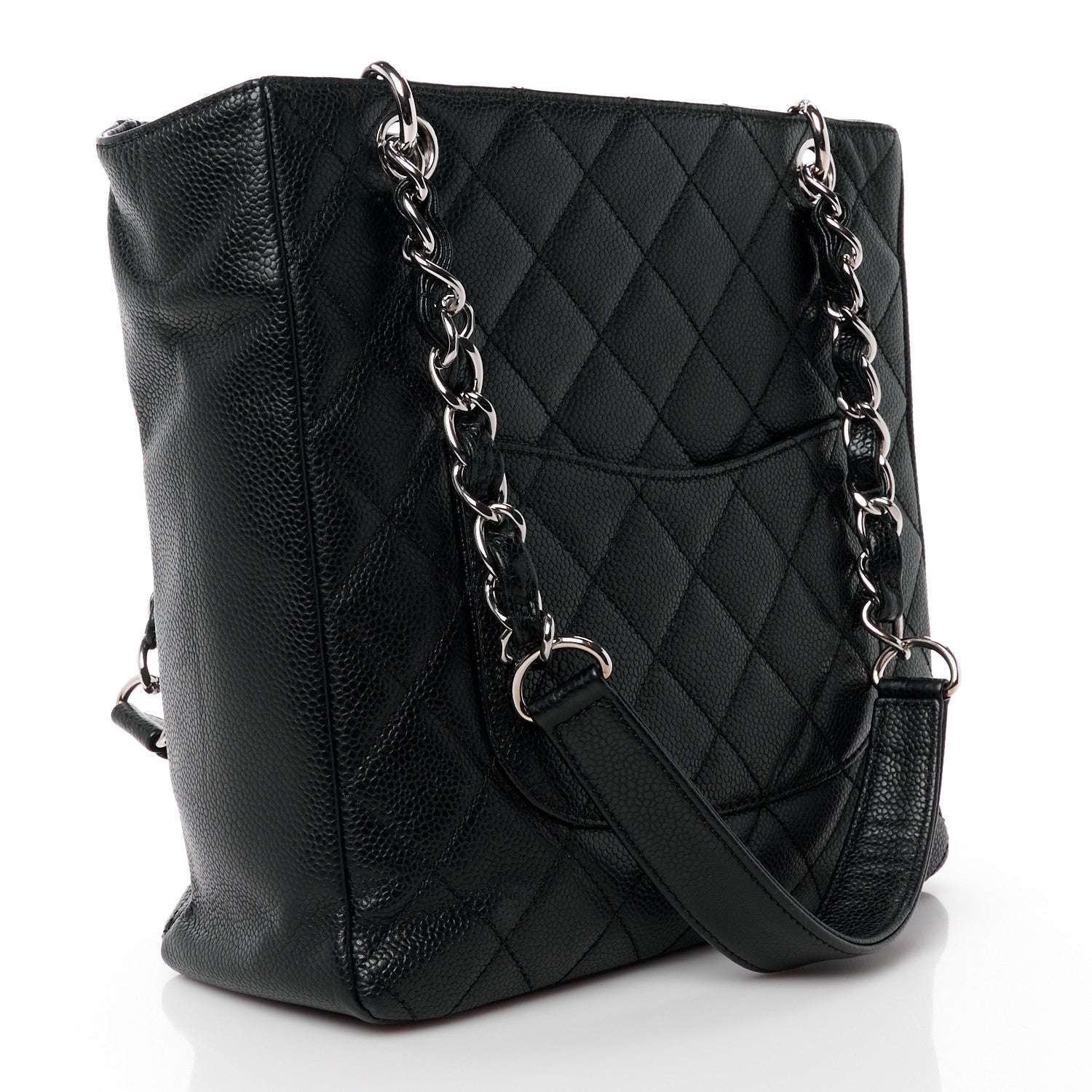 Chanel Caviar Quilted Petit Shopping Tote PST Black 3 of 11
