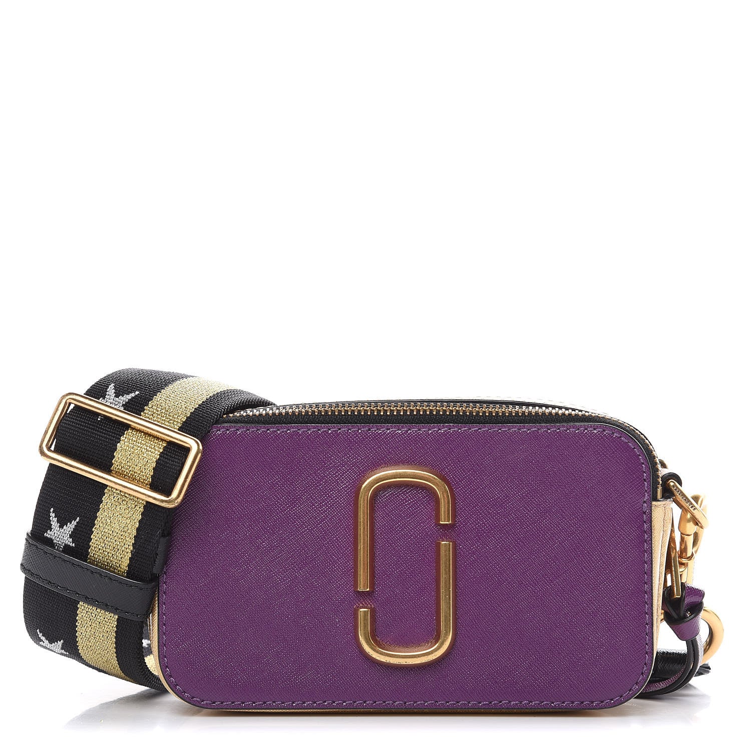 Marc Jacobs Saffino Small Snapshot Camera Bag Purple Gold 1 of 10