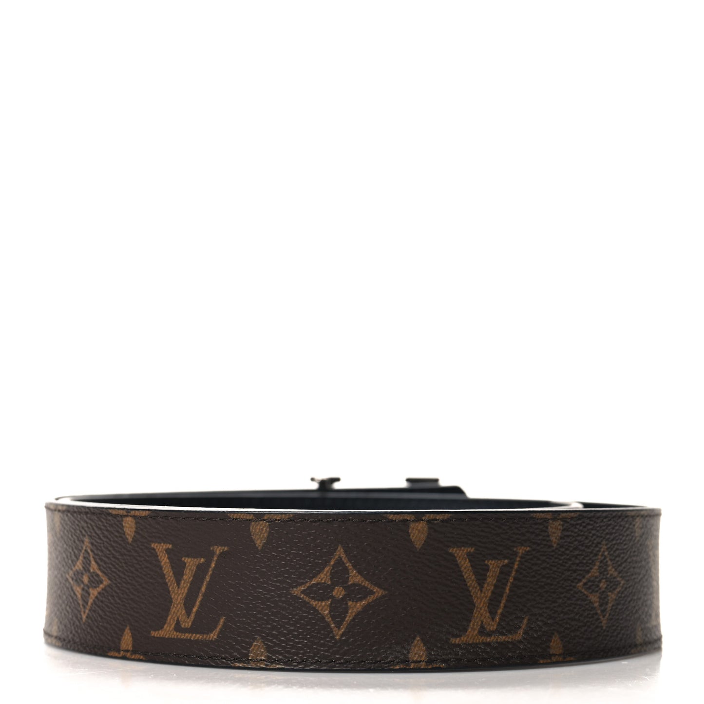 Calfskin Monogram 40mm LV Initiales Reversible Belt 85 34 Black