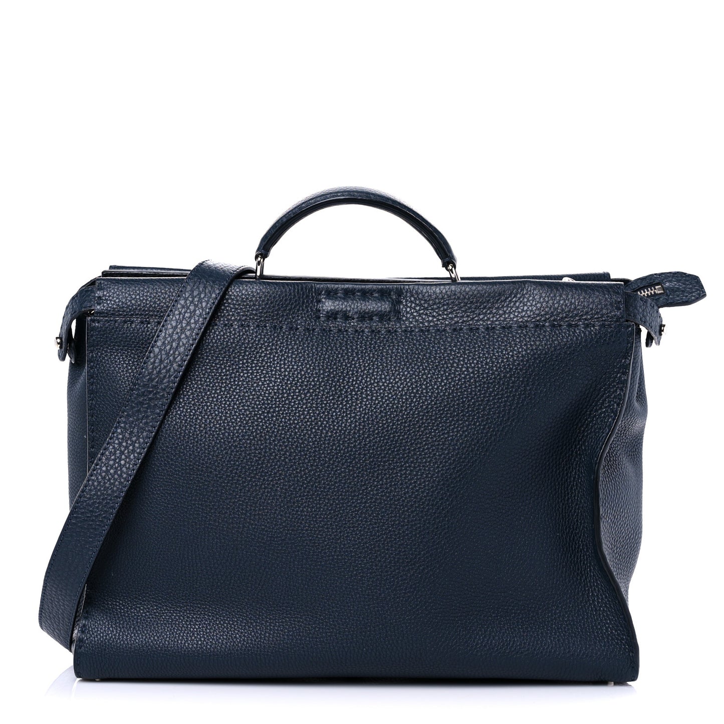 Cuoio Romano Selleria Bi-Color Large Mens Peekaboo Iconic Essential Satchel Lavagna Black