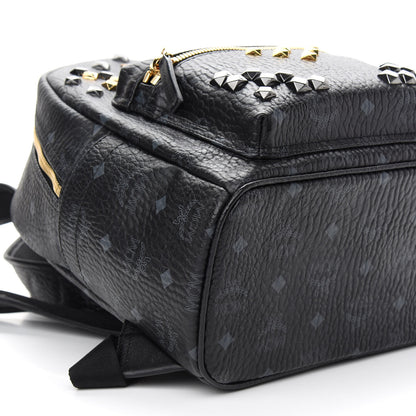 MCM Visetos Studded Small Stark M Backpack Black 7 of 7