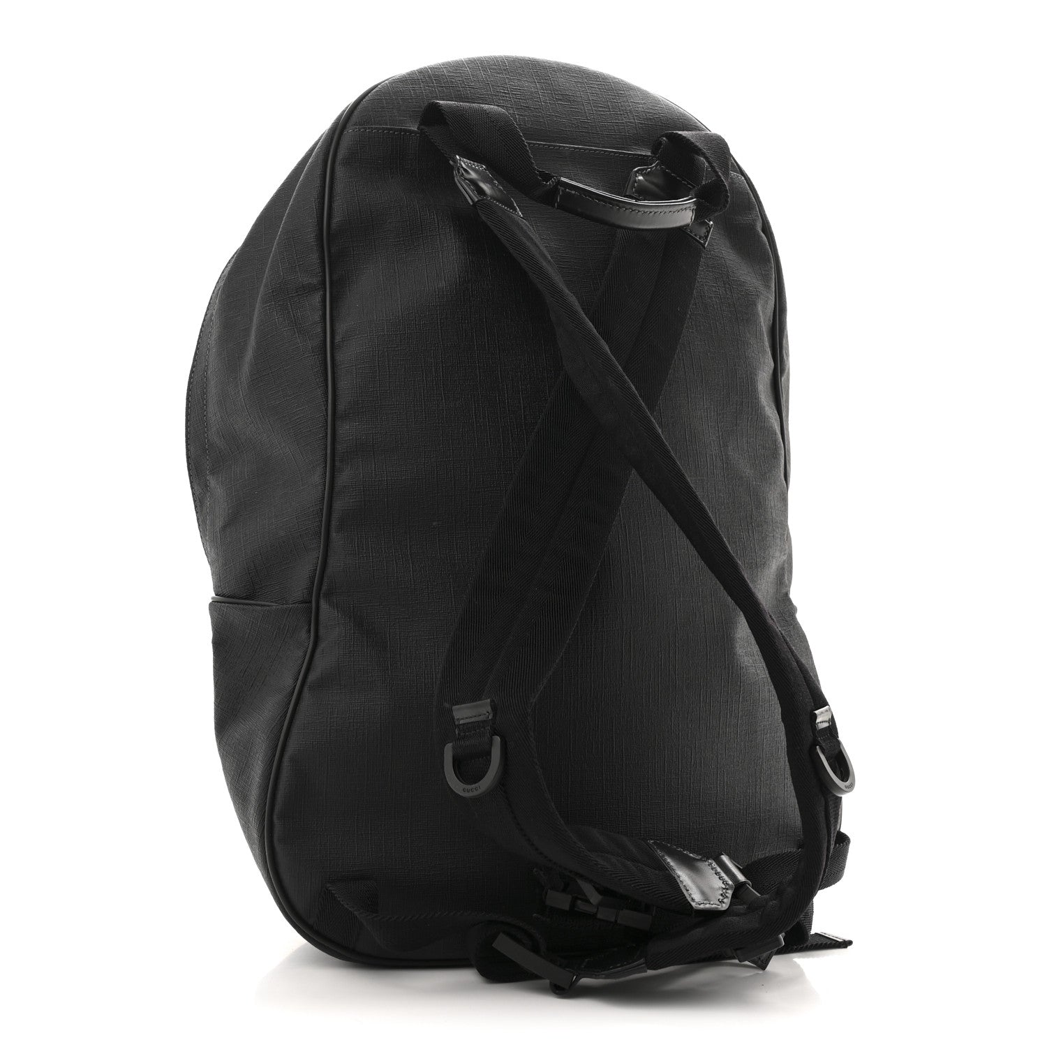 Gucci GG GUCCI Coated Canvas Interlocking G Travel Backpack Black 3 of 12