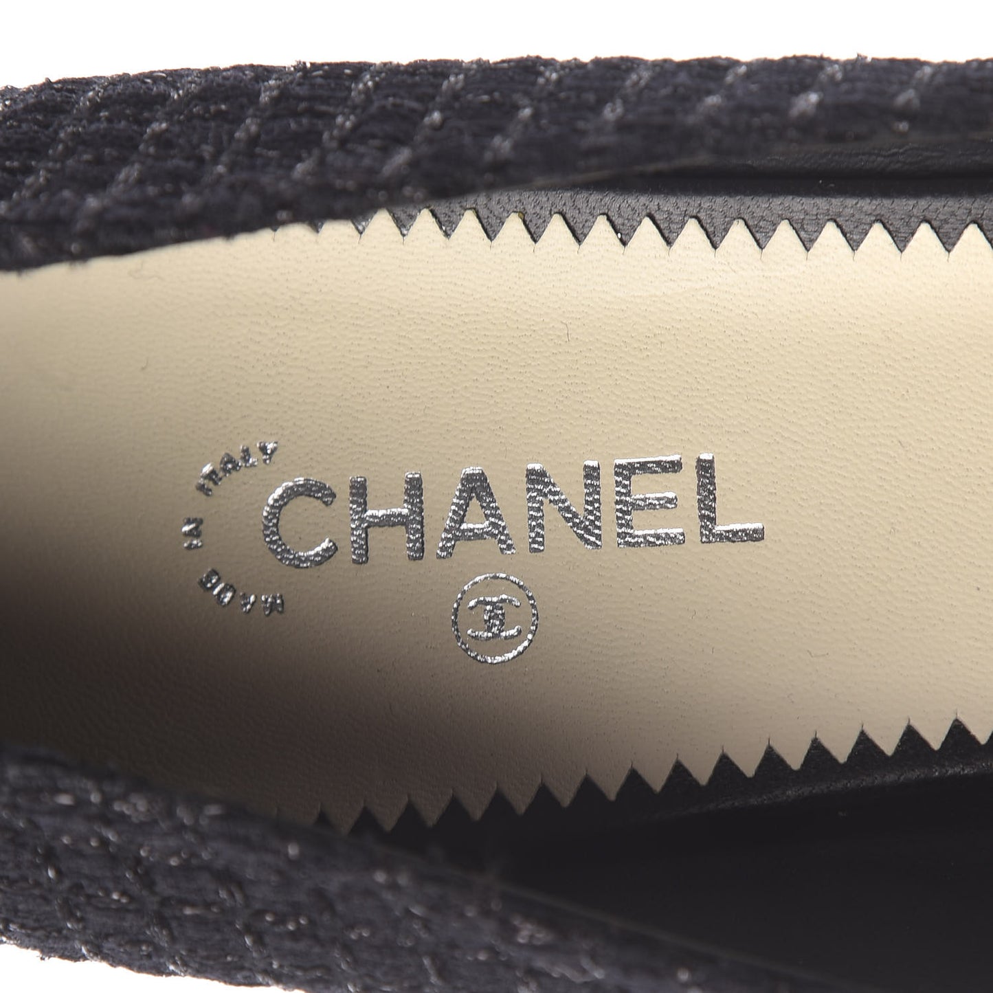 Lambskin Tweed CC Pump 41 Black