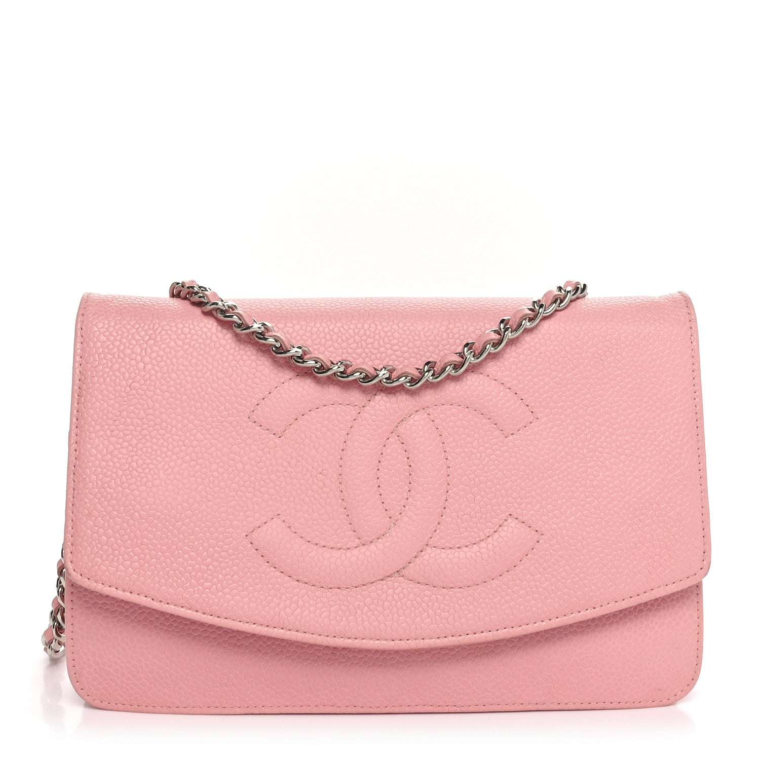 Chanel Caviar Timeless CC Wallet on Chain WOC Pink 1 of 12