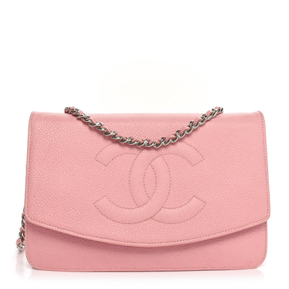 Chanel Caviar Timeless CC Wallet on Chain WOC Pink 1 of 12
