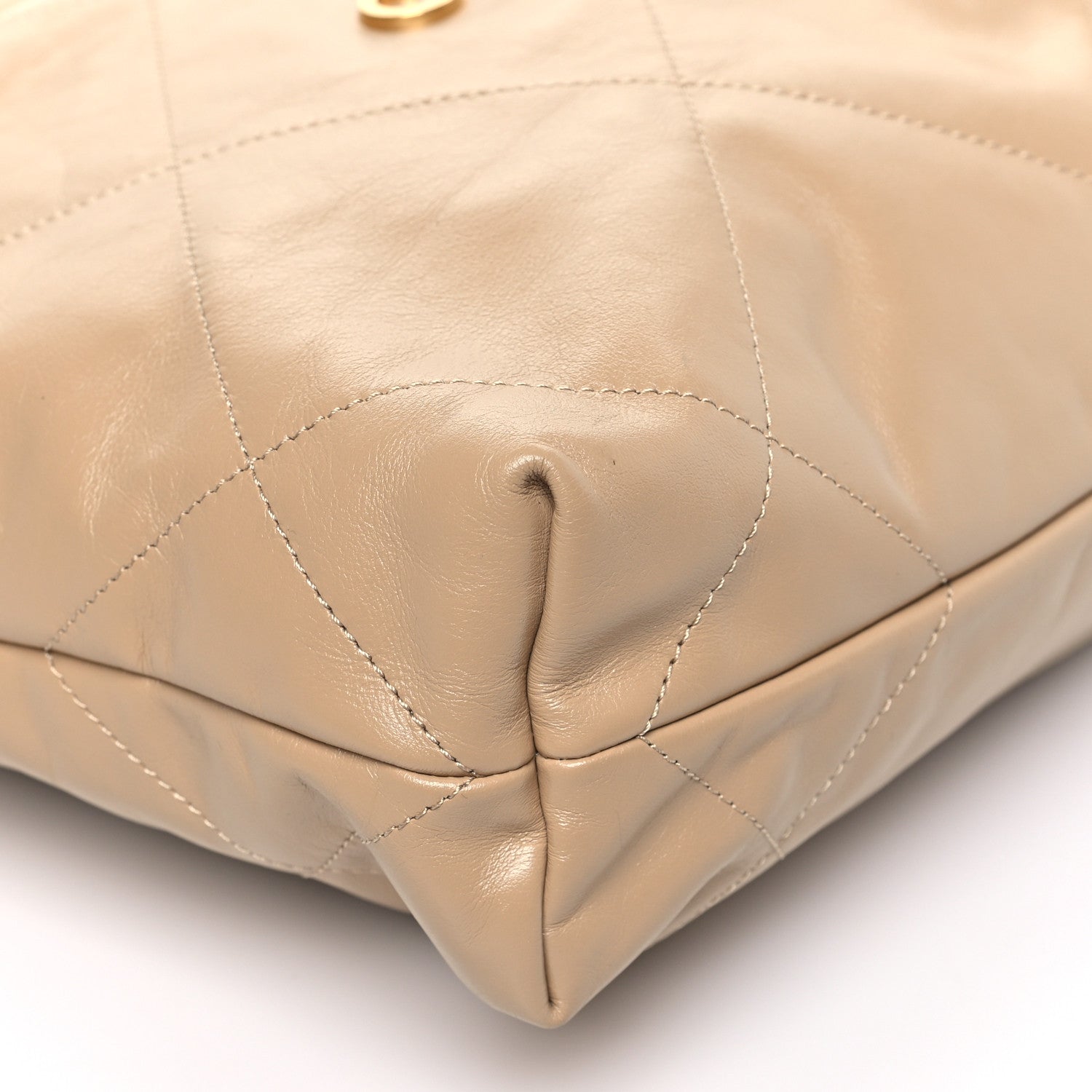 Chanel Shiny Calfskin Quilted Small Chanel 22 Beige 10 of 11