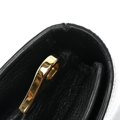 Prada Vitello Daino Double Strap Flap Crossbody Black 12 of 14