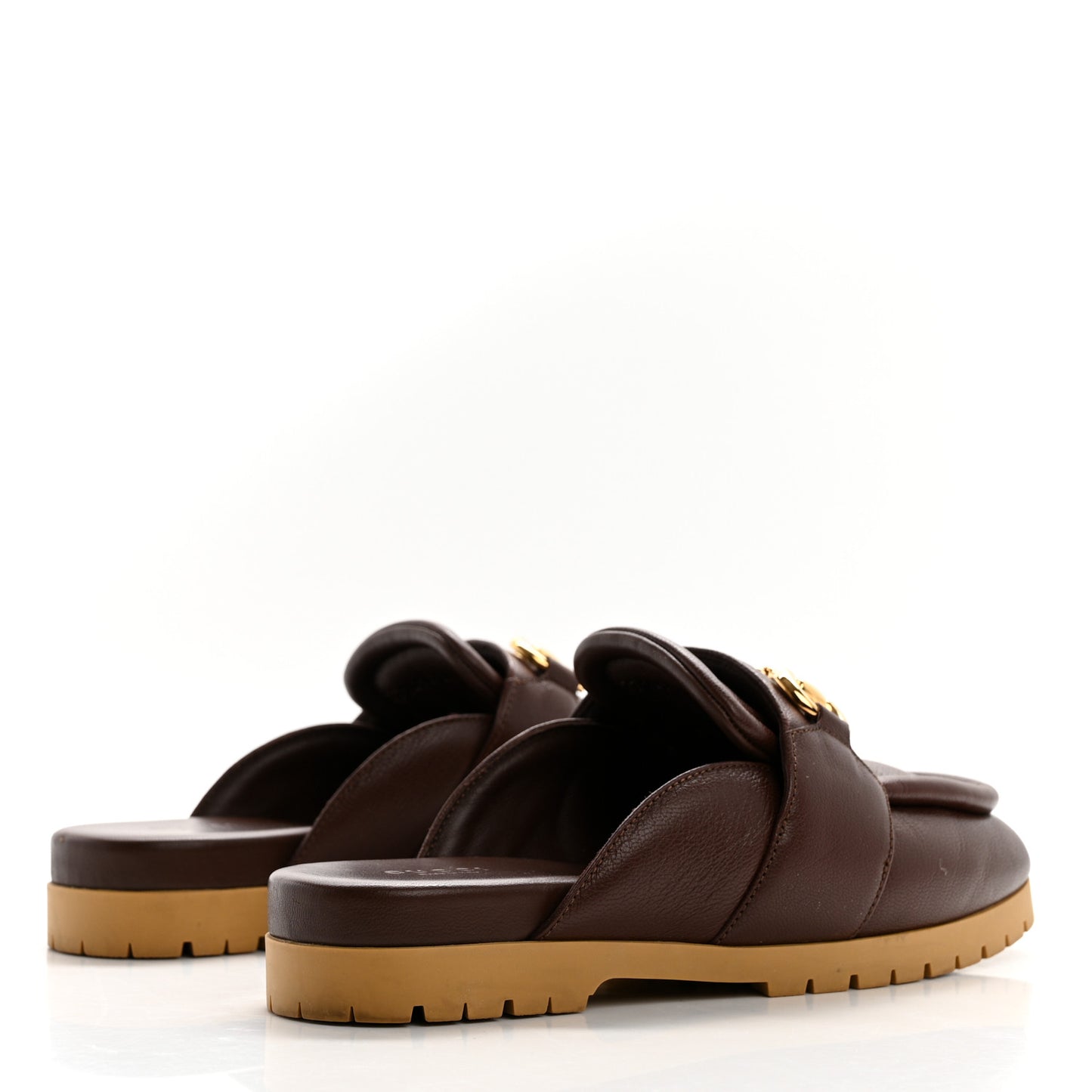 Calfskin Horsebit Mules 38 Burgundy