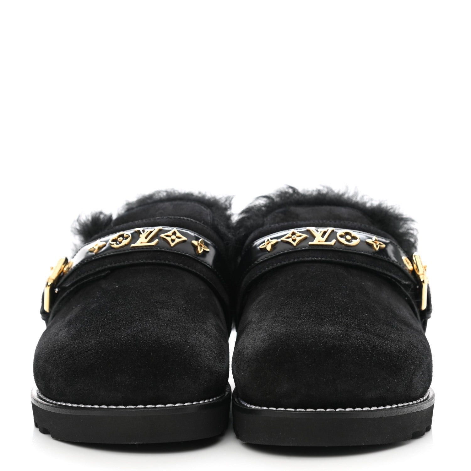 Louis Vuitton Suede Winterbreak Clogs 37 Black 2 of 7