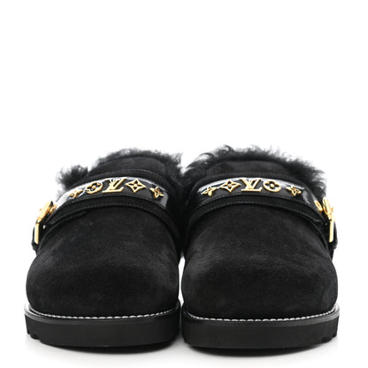 Louis Vuitton Suede Winterbreak Clogs 37 Black 2 of 7