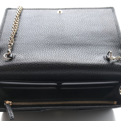 Gucci Pebbled Calfskin Soho Wallet on Chain Black 5 of 8