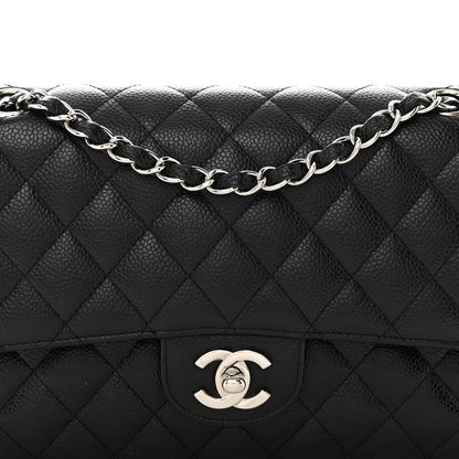 Chanel Caviar Quilted Medium Double Flap Black 8 of 10