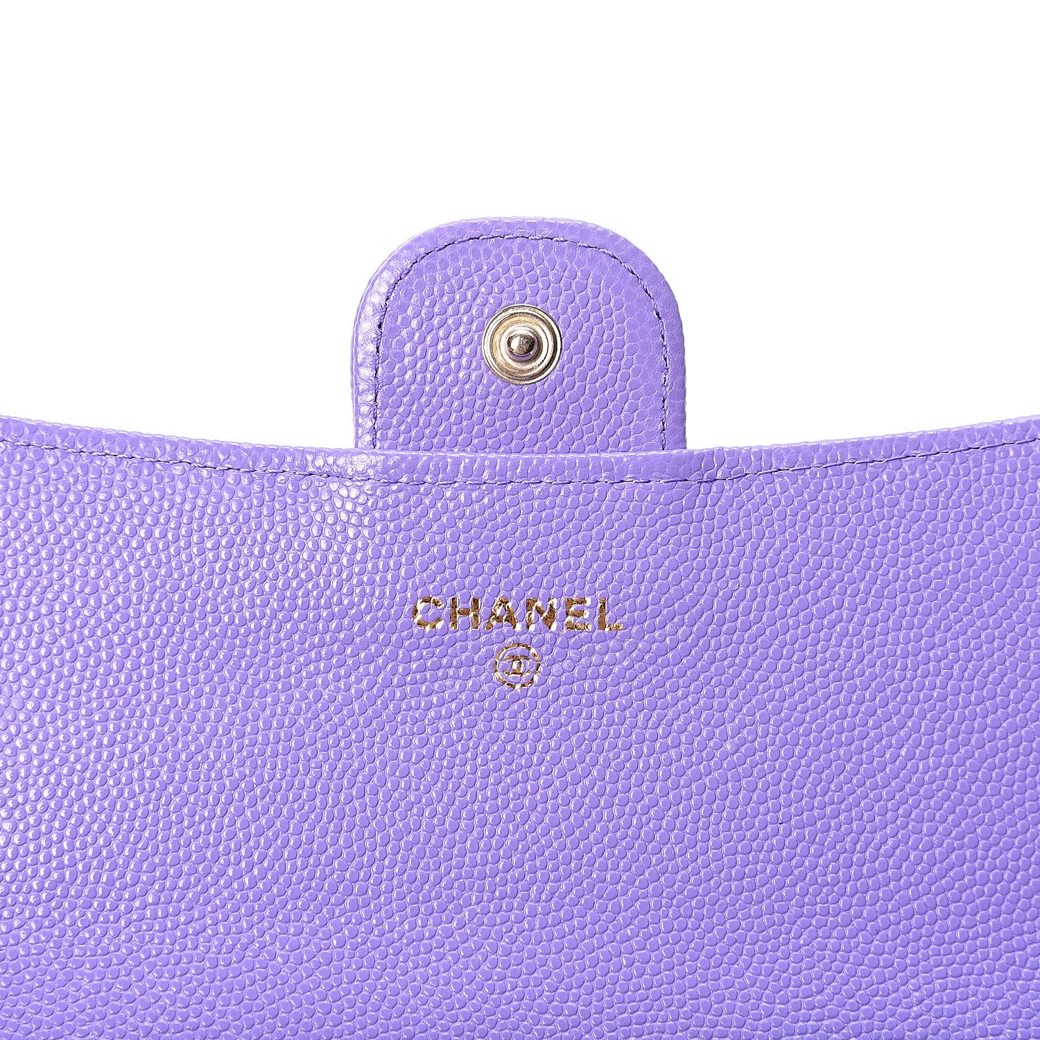 Chanel Caviar Quilted Large Flap Wallet Purple 5 of 10