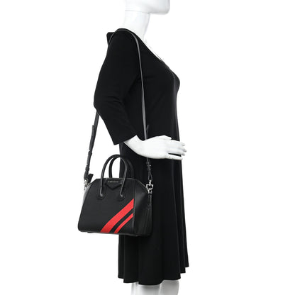 Givenchy Sugar Goatskin Striped Mini Antigona Black 2 of 10