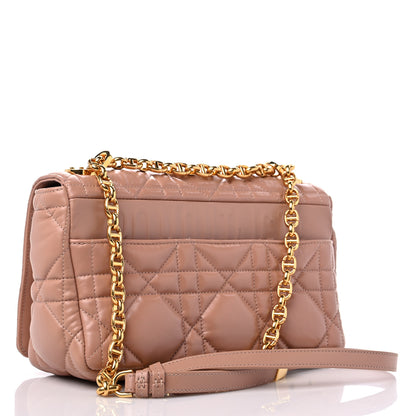Christian Dior Calfskin Macrocannage Medium Caro Bag Rose De Vents 3 of 14