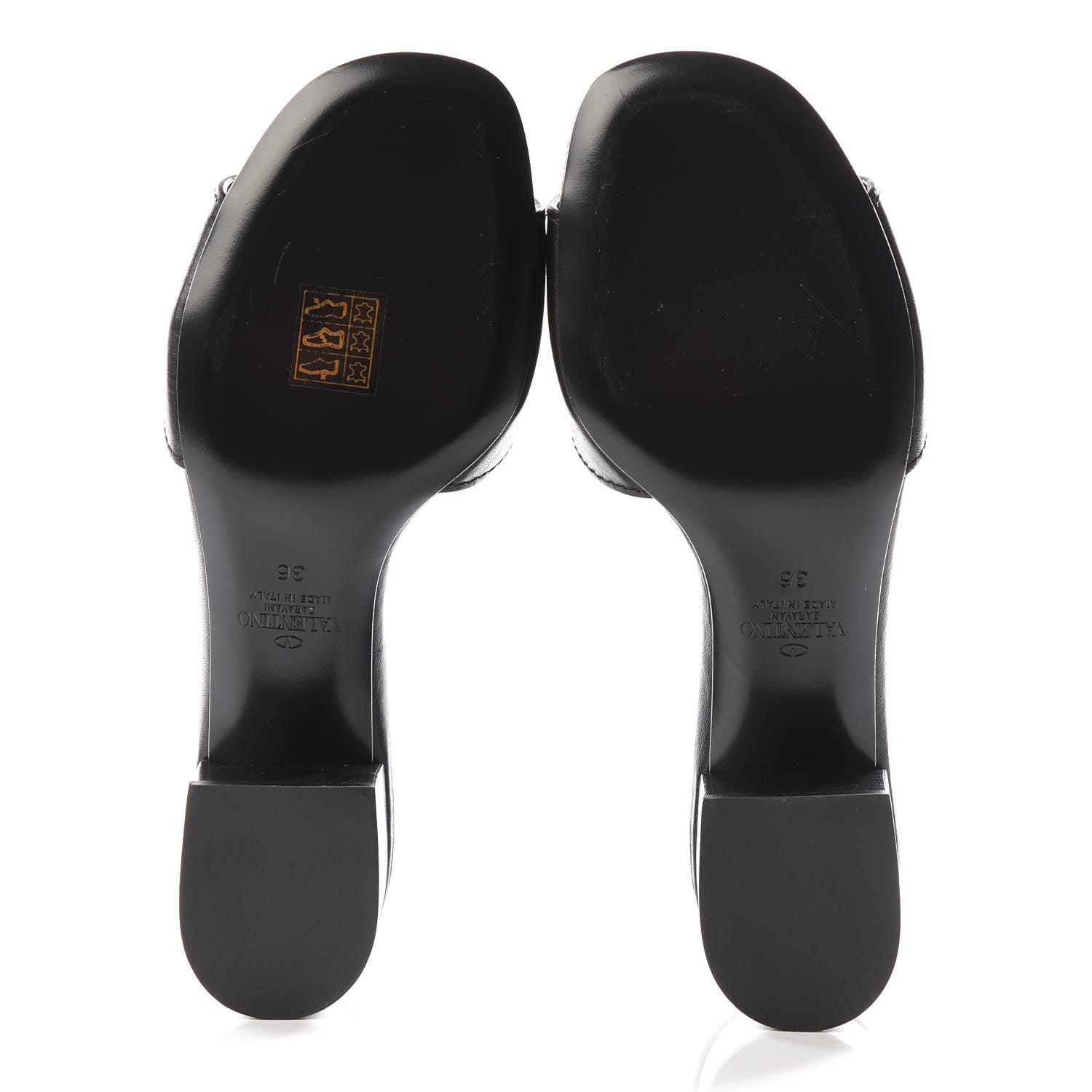 Valentino Garavani Grainy Cowhide VLogo 45mm Slide Sandals 36 Black 5 of 9