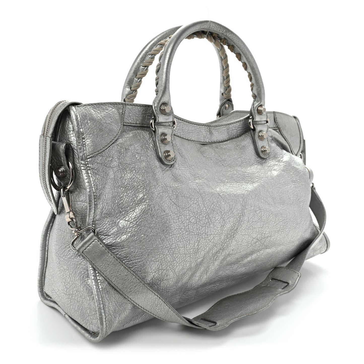 Metallic Agneau Giant 12 Silver Hardware City Gris Aluminum
