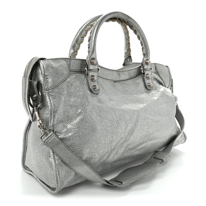 Balenciaga Metallic Agneau Giant 12 Silver Hardware City Gris Aluminum 4 of 12