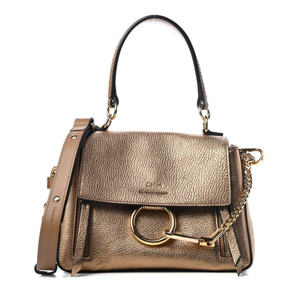 Chloe Metallic Calfskin Mini Faye Day Shoulder Bag Gold 1 of 4
