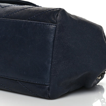 Saint Laurent Vintage Lambskin Chevron Monogram Small Nolita Blue 9 of 9