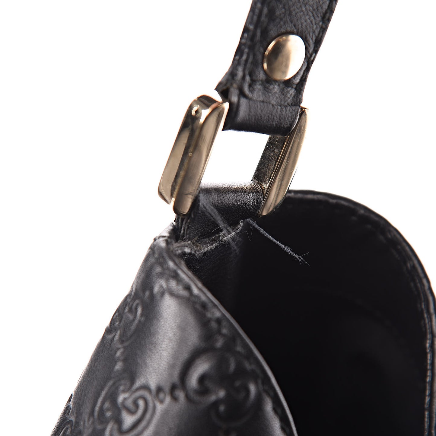 Guccissima Large New Ladies Web Hobo Black