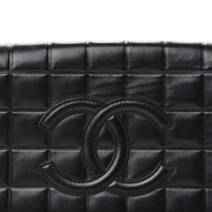 Chanel Lambskin Quilted CC Chocolate Bar Flap Black 11 of 12