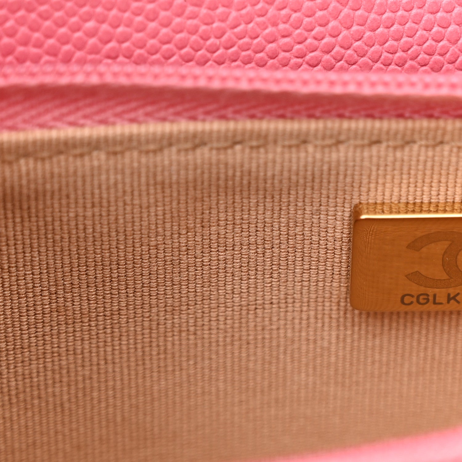 Chanel Caviar Quilted Textured CC Wallet On Chain WOC Pink 8 of 11