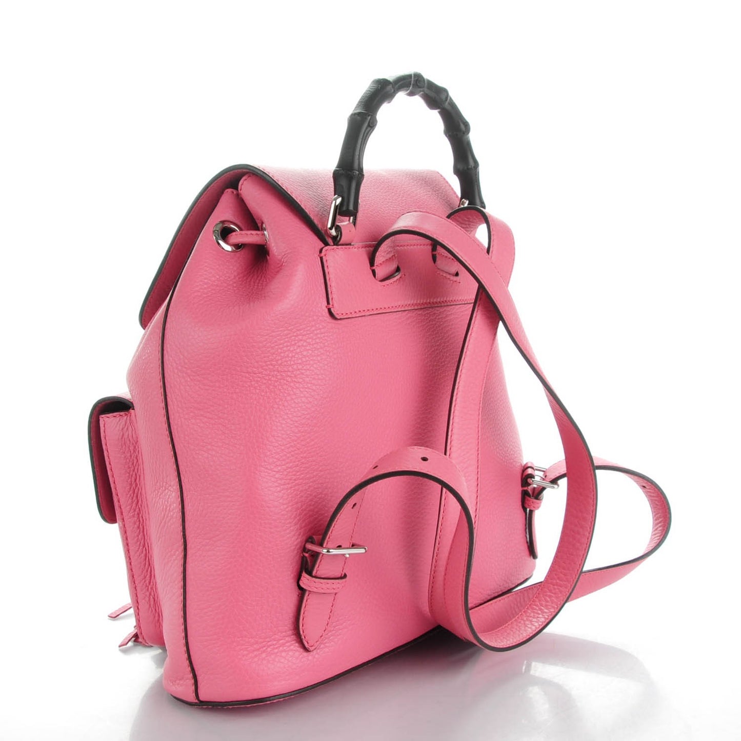 Cellarius Calfskin Medium Bamboo Backpack Glossy Pink