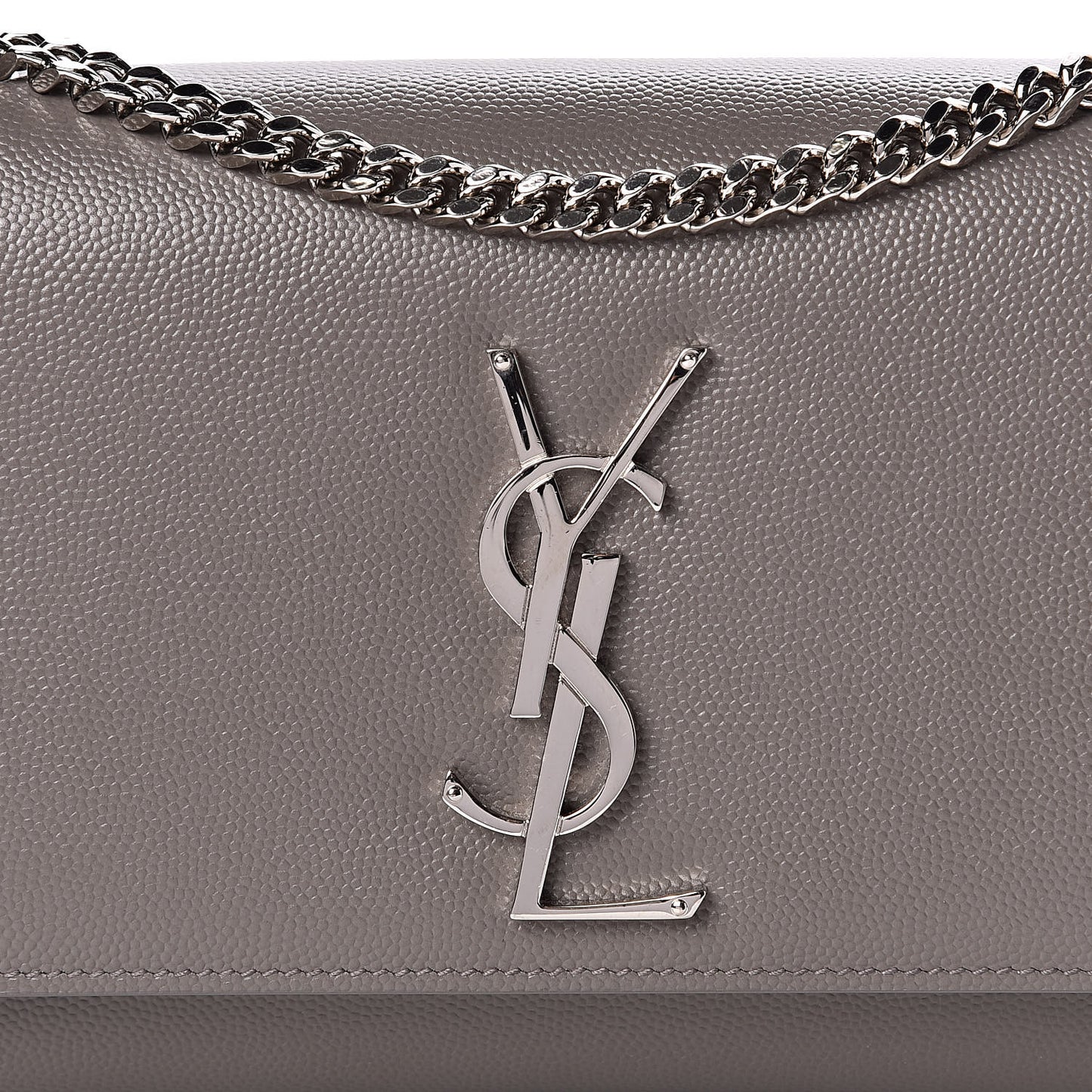 Grain De Poudre Small Monogram Kate Satchel Fog