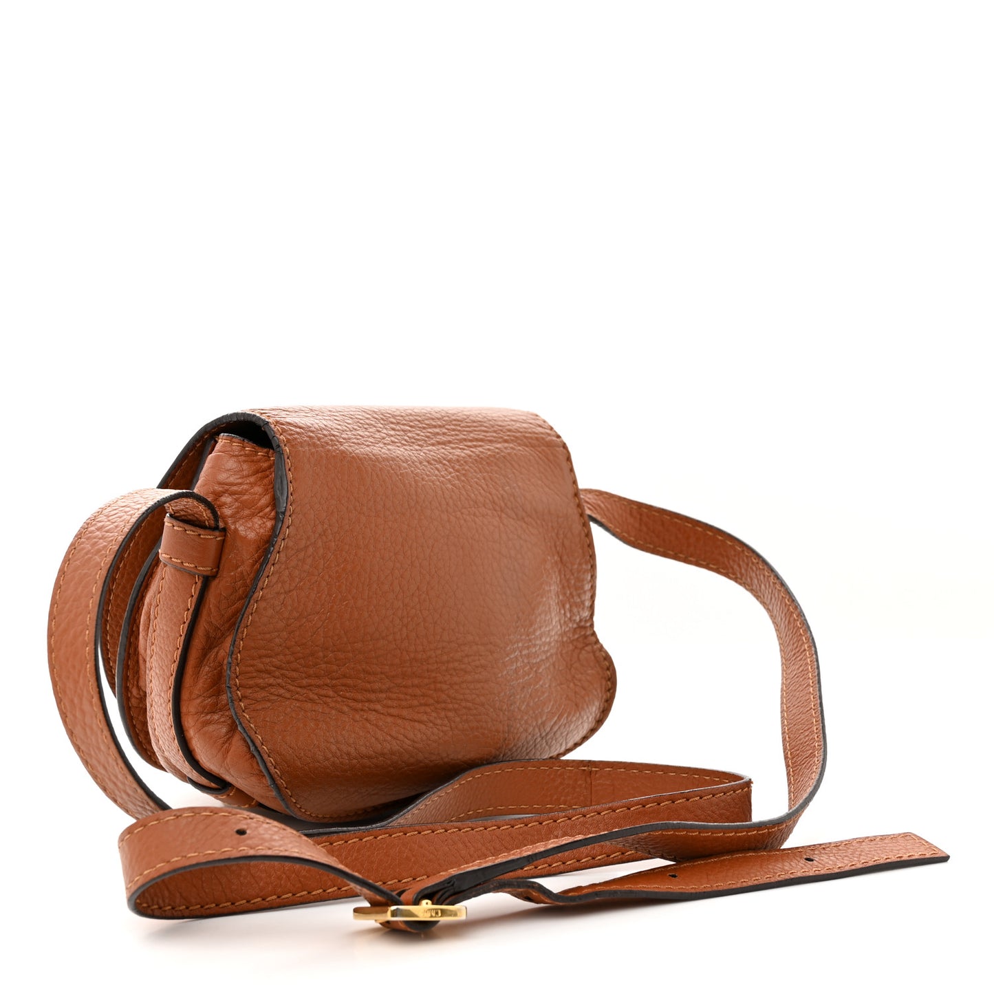 Calfskin Mini Marcie Round Crossbody Bag Tan