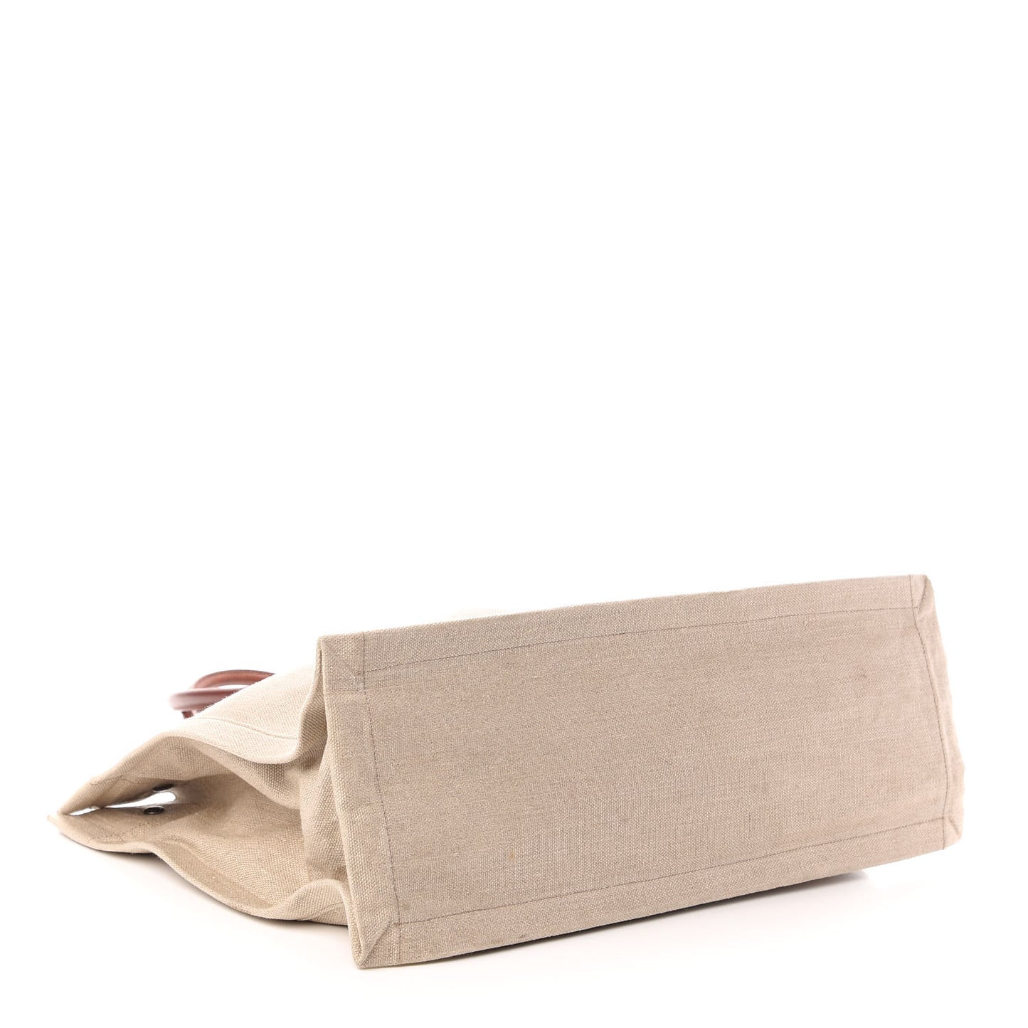 Linen Calfskin Rive Gauche Tote Tan