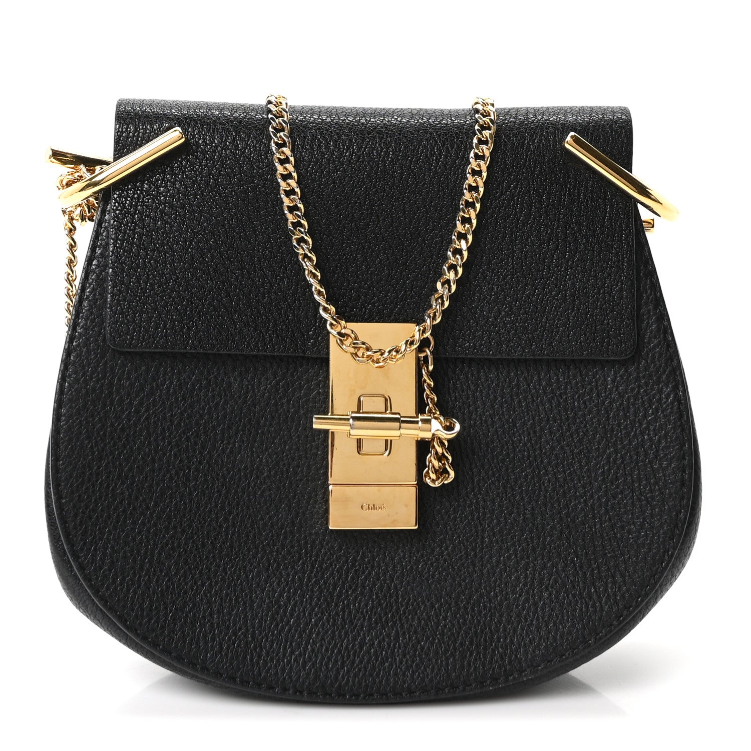 Chloe Grained Lambskin Drew Shoulder Bag Black 1 of 10