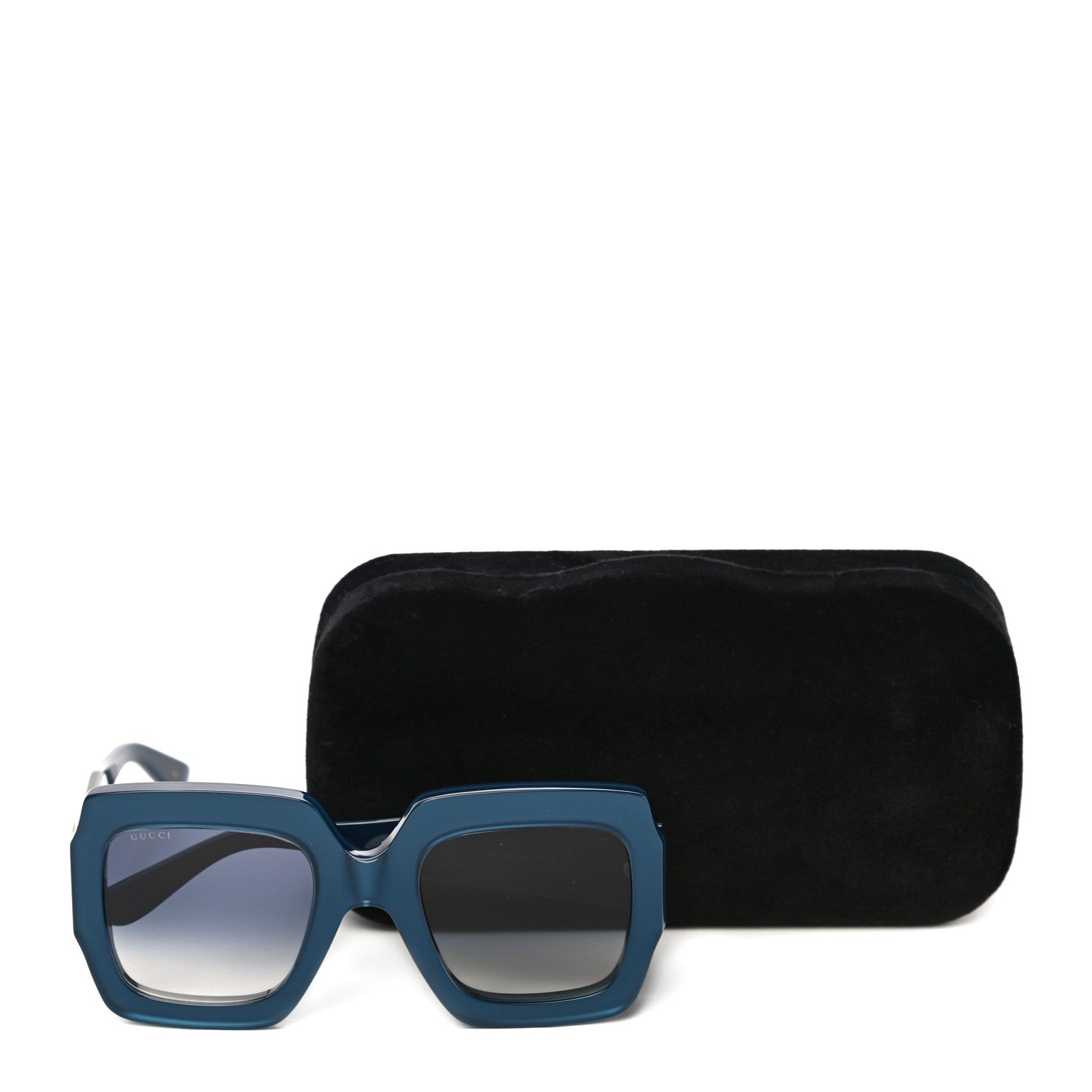 Gucci Acetate Square Web Frame GG0178S Sunglasses Navy 7 of 7