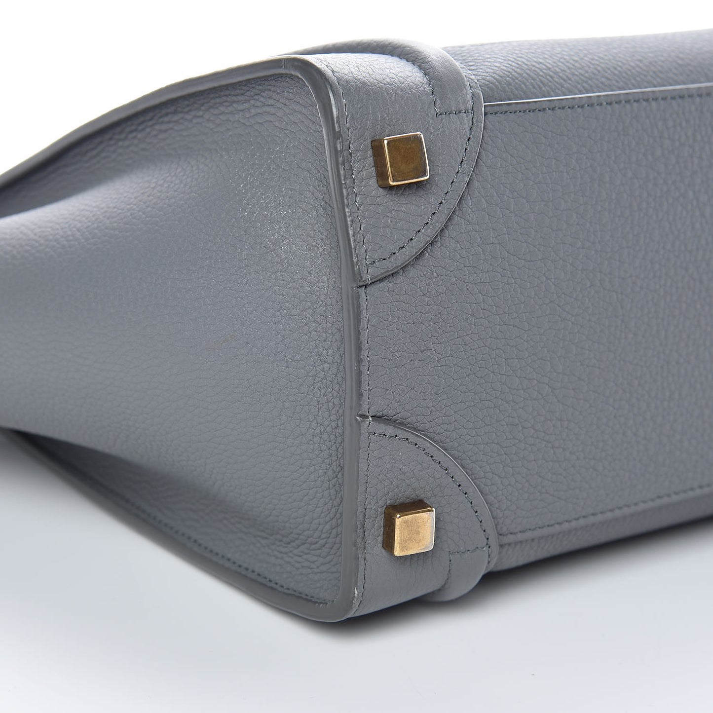 Baby Drummed Calfskin Micro Luggage Kohl