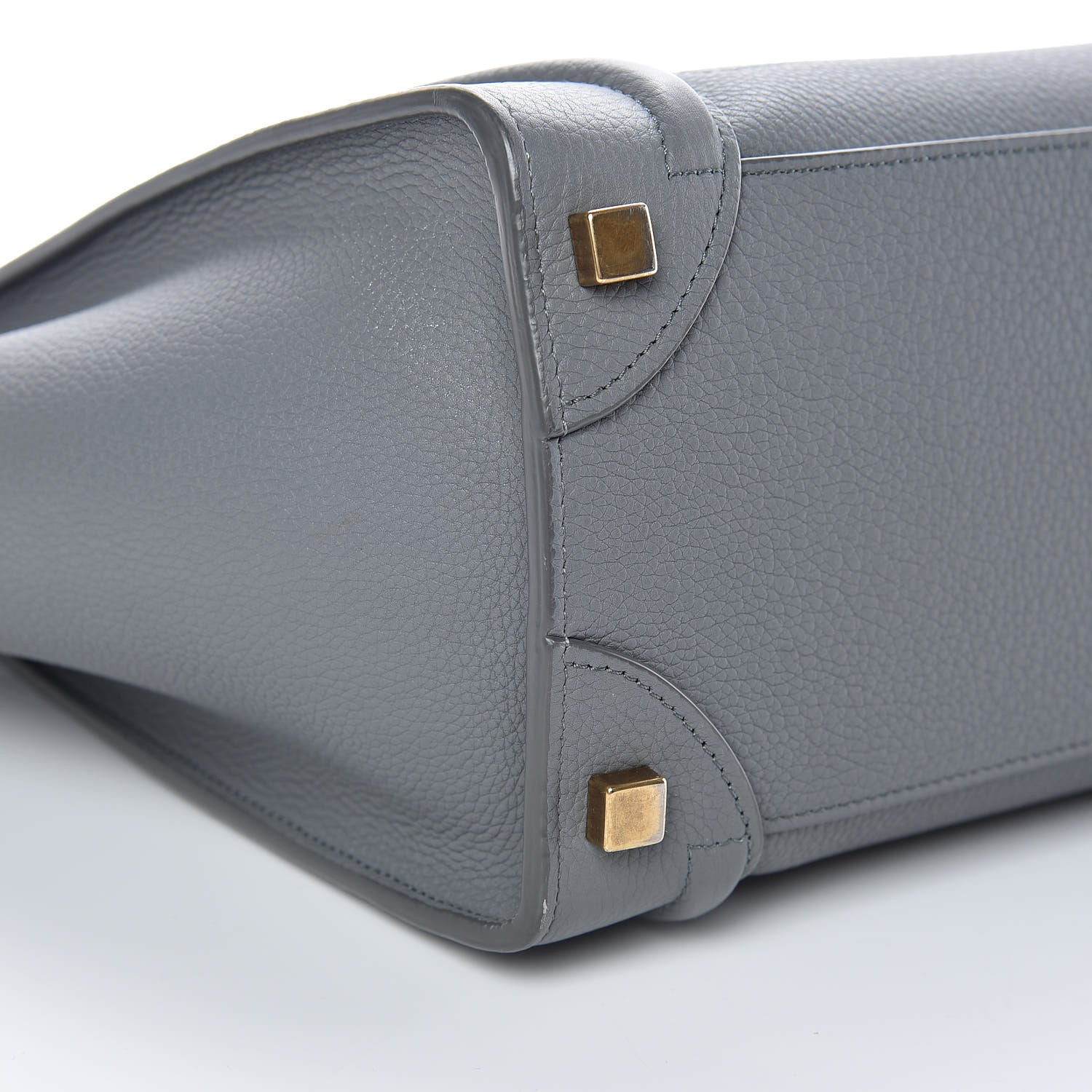 Celine Baby Drummed Calfskin Micro Luggage Kohl 11 of 14