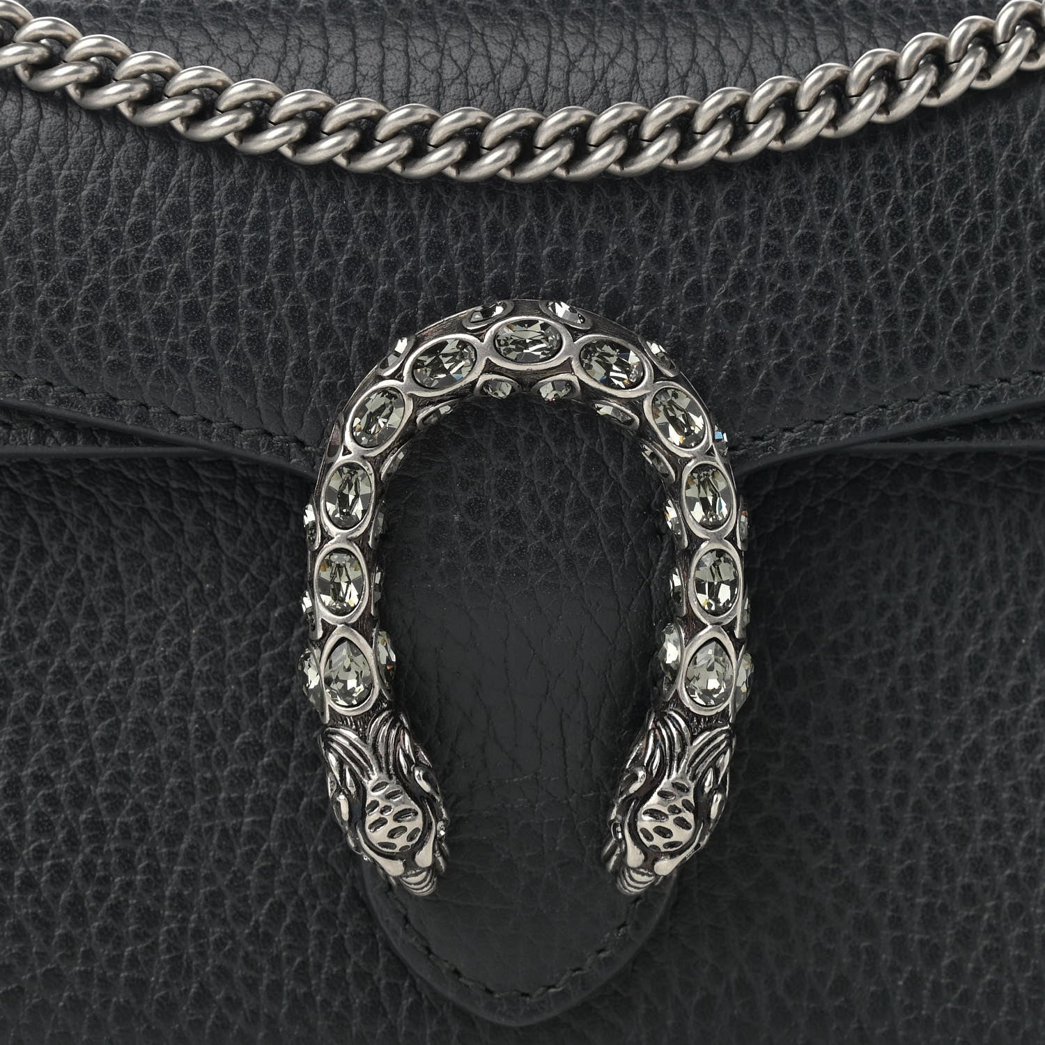 Gucci Calfskin Super Mini Dionysus Shoulder Bag Black 7 of 12