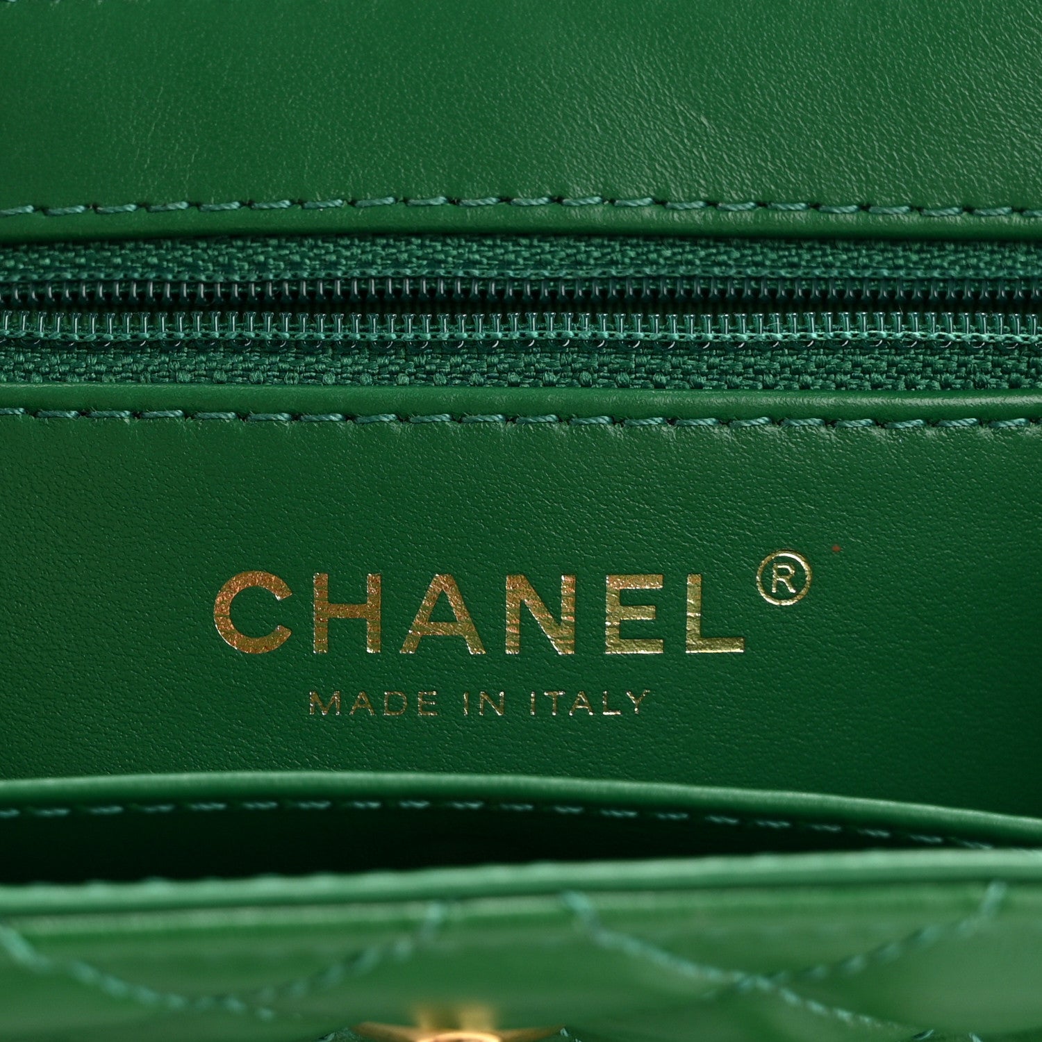 Chanel Shiny Aged Calfskin Quilted Nano Kelly Shopper Green 6 of 15