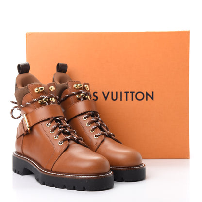 Louis Vuitton Calfskin Territory Ranger Combat Boots 38 Cognac 8 of 8