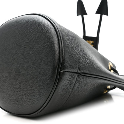 Celine Supple Calfskin Teen Clara Drawstring Bucket Bag Black 9 of 10
