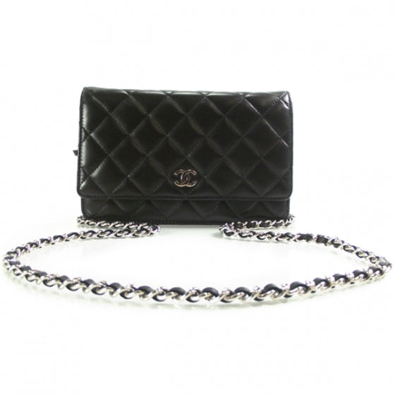 Lambskin Quilted Wallet On Chain
