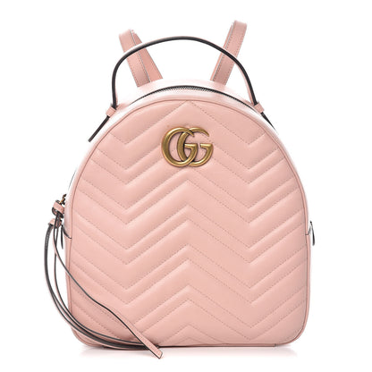 Gucci Calfskin Matelasse GG Marmont Dome Backpack Perfect Pink 1 of 15