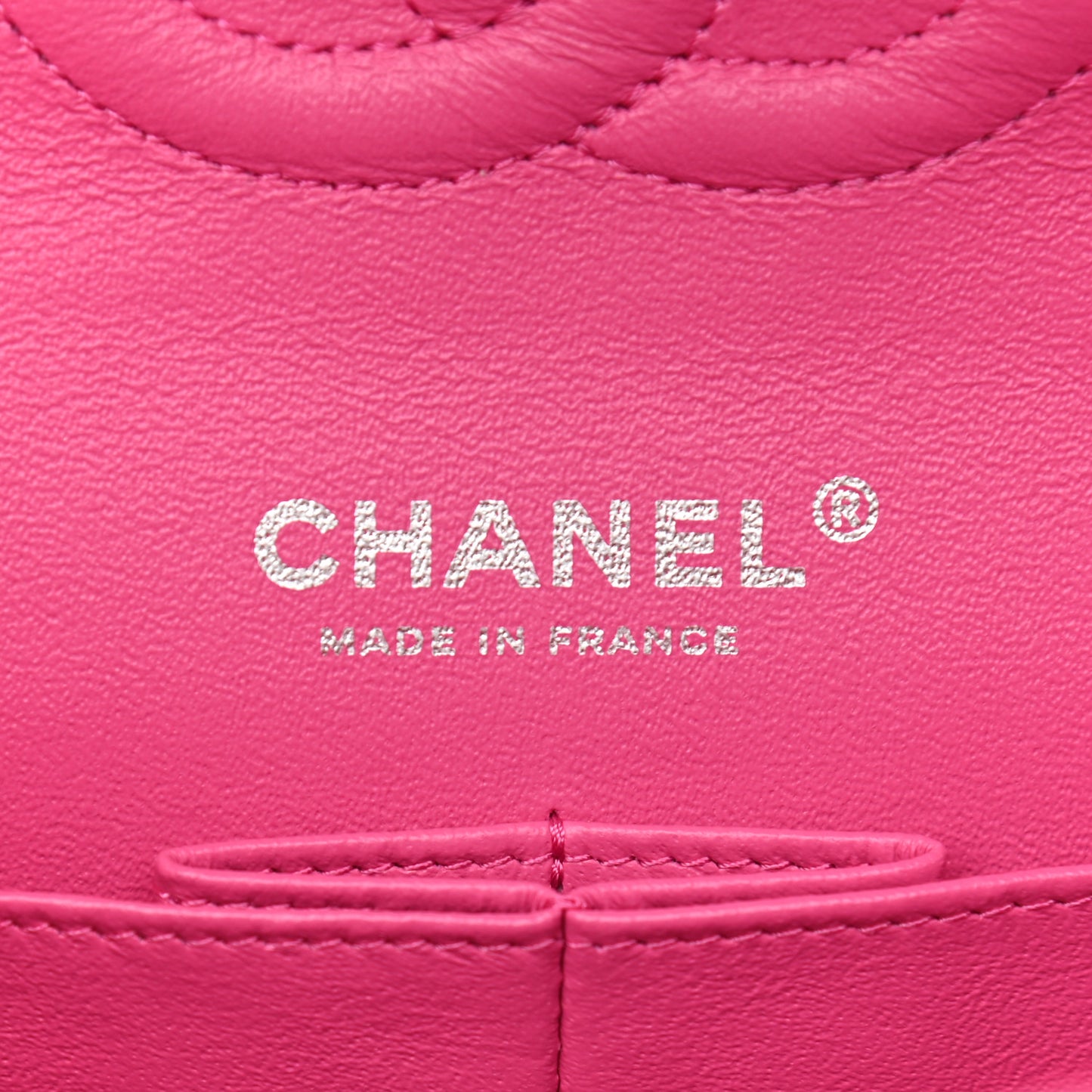 Iridescent Caviar Quilted Medium Double Flap Pink