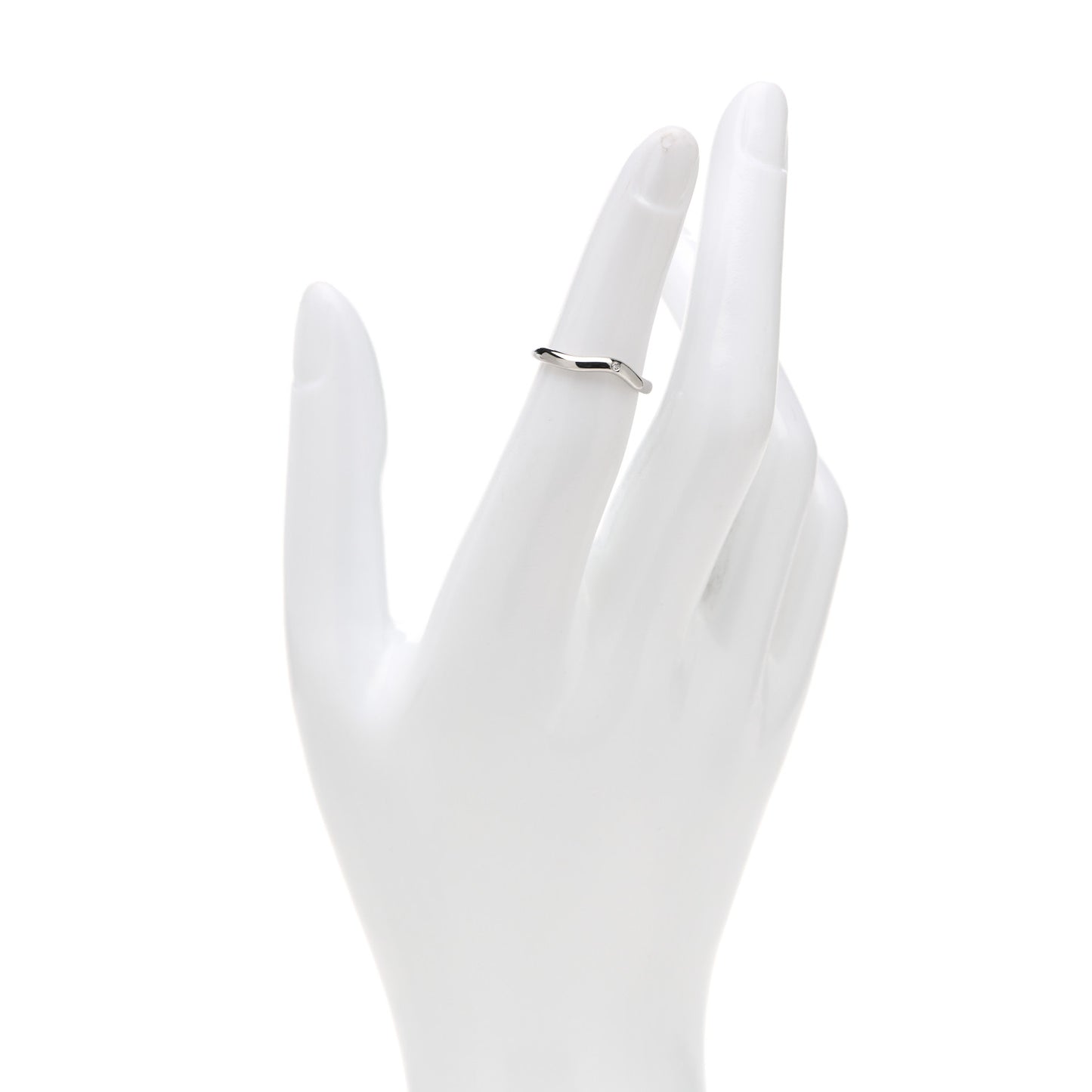 Platinum Diamond 2mm Elsa Peretti Band Ring 48 4.5