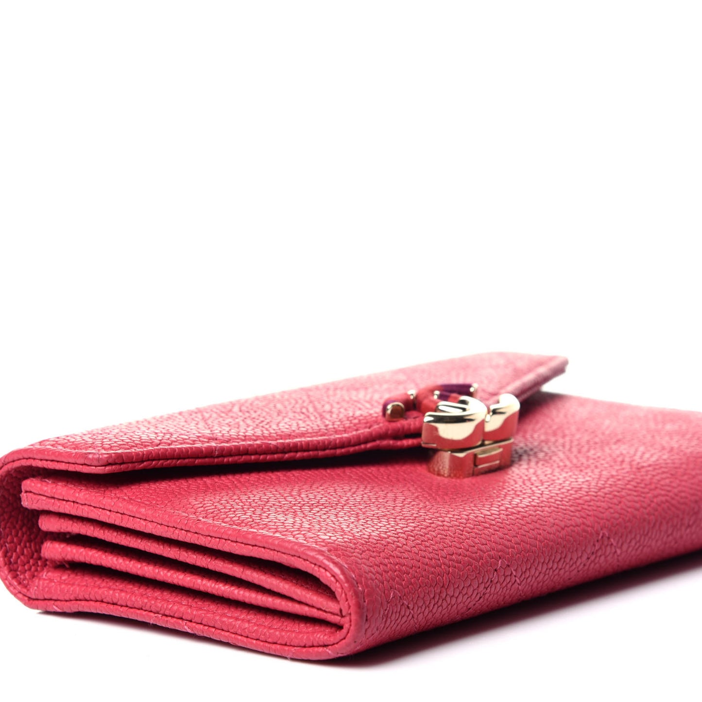 Caviar Quilted Medium CC Box Flap Wallet Pink