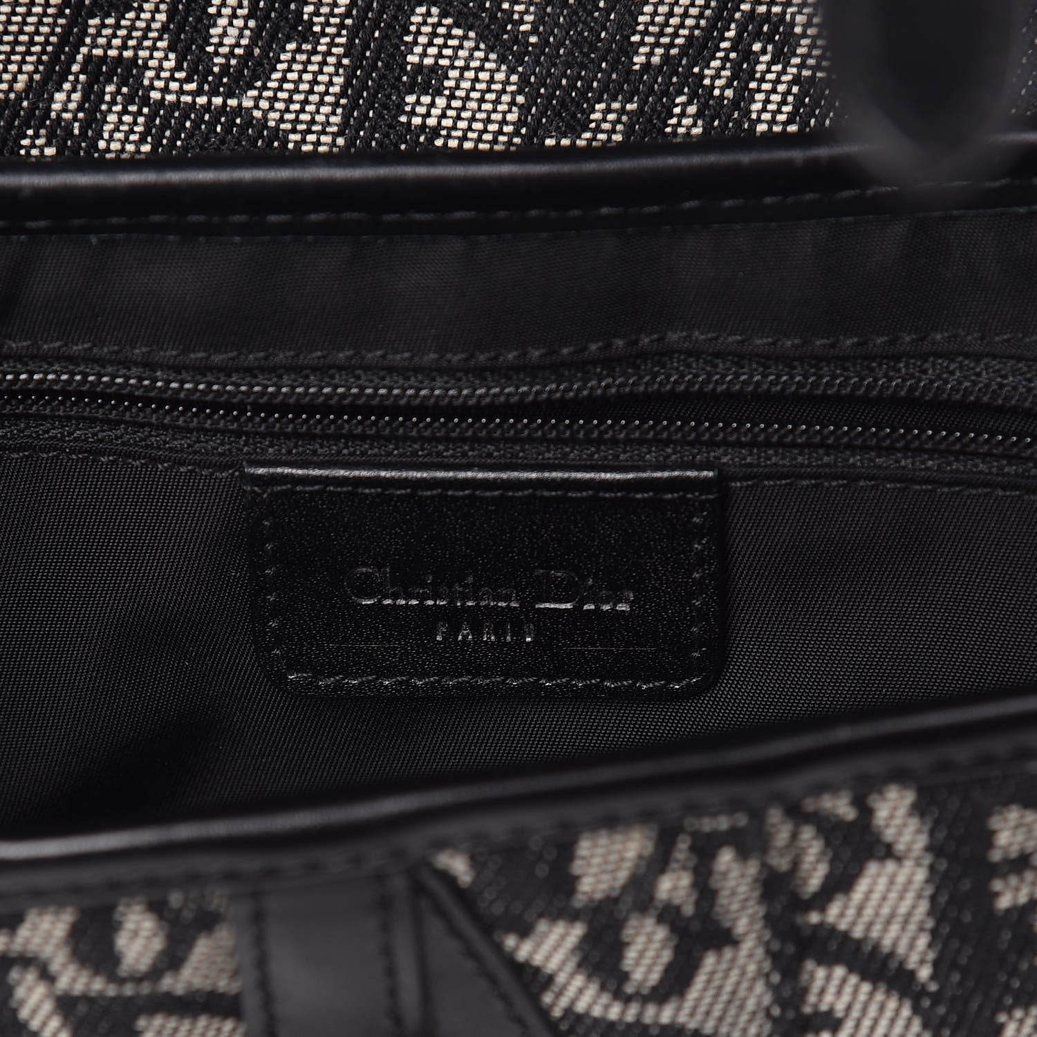 Christian Dior Monogram Saddle Bag Black 6 of 10