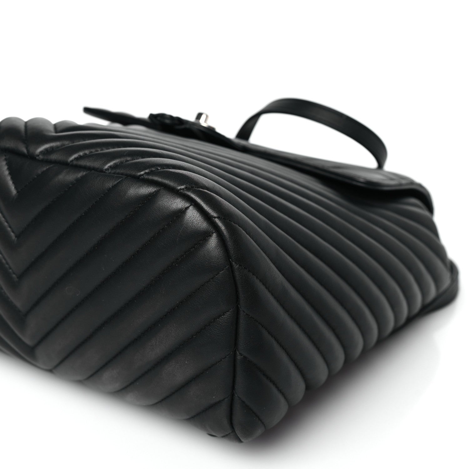 Chanel Calfskin Chevron Quilted Large Urban Spirit Backpack Black 8 of 9